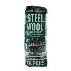 # 2 Sleeve Medium Coarse Steel Wool Pads