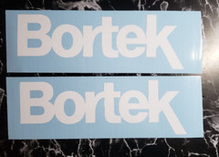 BORTEK FLOOR SCRUBBER DECALS Stickers 12″ Gloss white FAST USA!