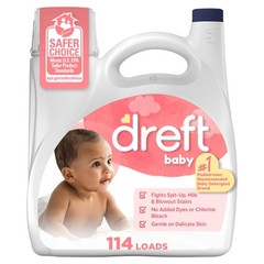 Dreft Baby Liquid Laundry Detergent, Gentle on 150 Fl Oz (Pack of 1), red