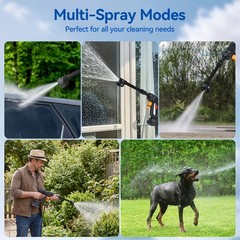 Electric High Pressure Water Spray Gun Cordless Car Washer Cleaner Tool Portable