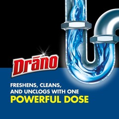 Drano Dual-Force Foamer Clog Remover, Commercial Line, 17 Fl Oz (Pack of 1)