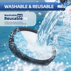 Filter Replacement for Ryobi 18V 1 + Cordless Stick Vacuum PCL720, 2-Pack