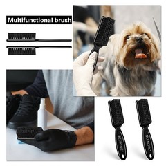 NICEMOVIC Barber Clipper Brushes, 10 Pcs Plastic Handle Black-10PCS, black