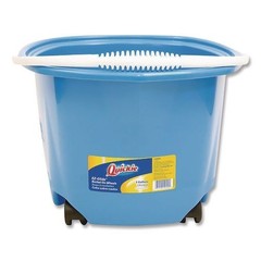 Quickie EZ-Glide Bucket on Wheels, 5 qt, Blue