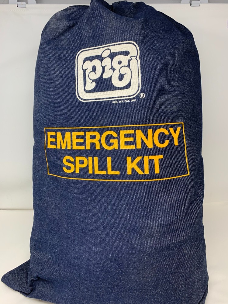 PIG KIT201 Emergency Spill Kit 6-Gallon Volume Absorbed Blue Denim Duffel Bag