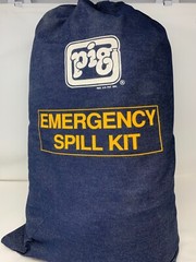 PIG KIT201 Emergency Spill Kit 6-Gallon Volume Absorbed Blue Denim Duffel Bag