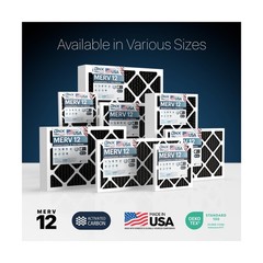 BNX TruFilter 20x20x1 MERV 12 Odor Defense (6-Pack) AC Furnace Air Filter wit…