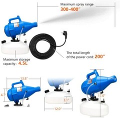 Smart ULV Electric Fogger, Mister & Sprayer, 1.2 G Cold Atomizing Fogger Machine