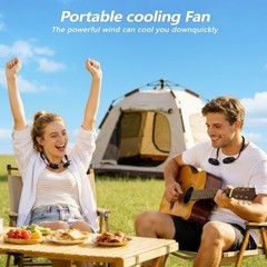 Neck Fan Portable Rechargeable: 2Pack Personal Cooling Wearable Fan Around your