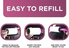 Metkix Refill for Lint Rollers 8 8 Refills (Total 800 Sheets), Pink