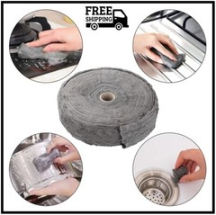 Grade 0000 Steel Wool 5lb Fine Steel Wool Roll Steel Wool 0000 for Cleaning, Rem