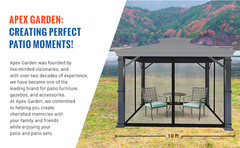 Universal 10′ x 10′ Gazebo Replacement Mosquito Netting (Tan)