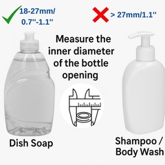6pcs Bottle Emptying Kit Cap for Upside Down Dispenser Shampoo Lotion, 3…
