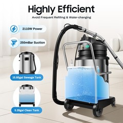 60L Commercial Carpet Cleaning Machine 3in1 Cleaner Pro Vacuum Extractor Machine