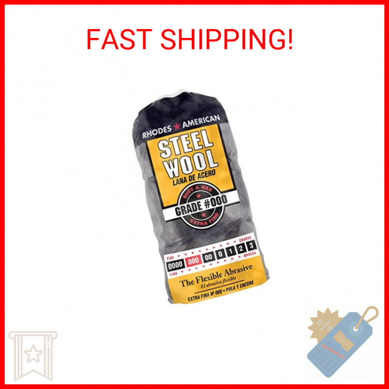 Homax – 33873210009 Steel Wool, Extra Fine Grade #000, 12 Pads