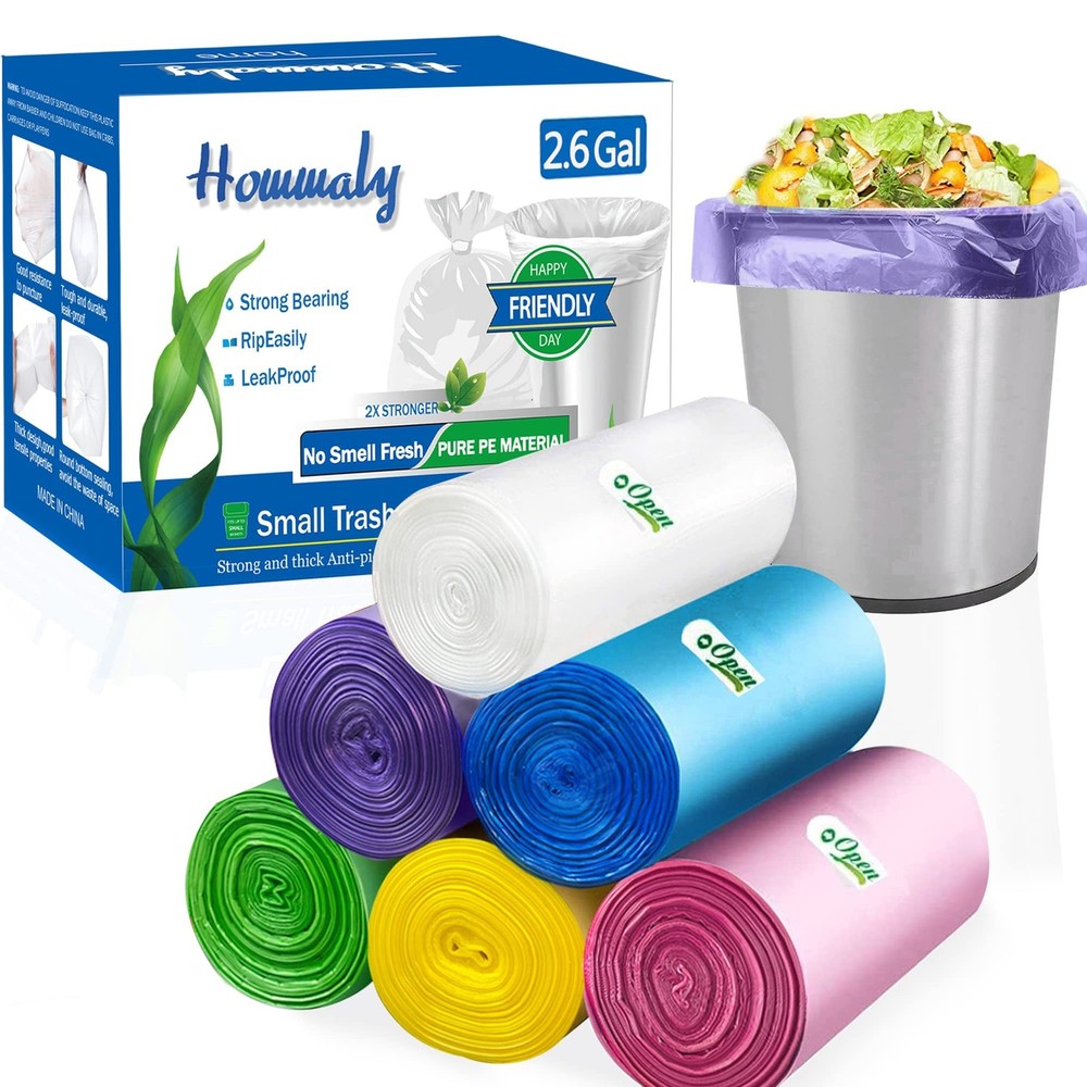 2.6 Gallon Small Trash Bags,Garbage Bag Bin Liners, 10 Liters Bin Bags Wasteb…