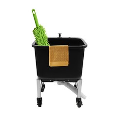 Freestanding Floor Mop Sink Plastic Mop Basin Household Mop Bucket with Wheels