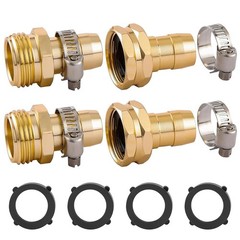 2 Set Garden Hose Repair 2 Set, Fit for 3/4″ or 5/8″ hose(Female & Male)