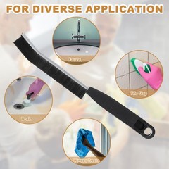 2PCS Crevice Cleaning Brush Gap Brush for Kitchen Toilet Bathroom, Black