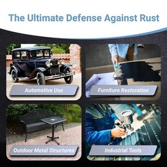 RUST BULLET BlackShell 1 Pint Gloss Black UV Resistant Metal Coating