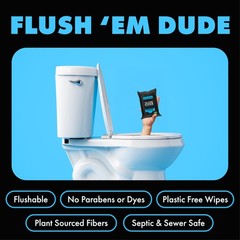 DUDE Wipes – Flushable for Adults – 18 Count (Pack of 1), White