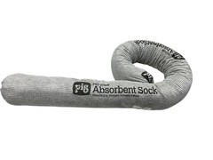(BOX 24)Pig210 Absorbent Sock, 3 1/4 In X 42 In, Universal, Gray, Cellulose