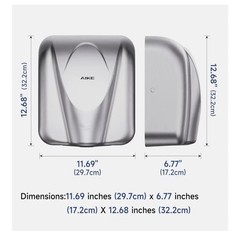 AIKE Elephant Power Commercial Hand Dryer High Speed Stainless AK2812 New