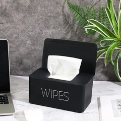 NOVWANG Wipes Dispenser, Large Capacity Baby Wipe 8.2×4.9×3.9in, Black