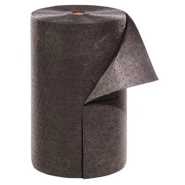 Pig Sorbent Roll, 32 gal, 24 in x 150 ft, , Gray, Polypropylene MAT202-01 Pig
