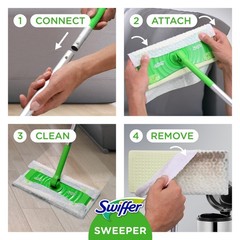 Swiffer Sweeper 2-in-1 Mops for Floor Cleaning, Dry 20 Piece Set, Multicolor
