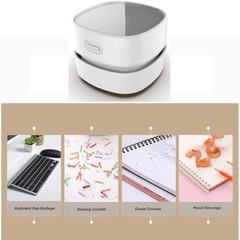 Upgrade Desk Vacuum Cleaner, Rechargeable Mini Table Dust Vaccum Cleaner, Cor…