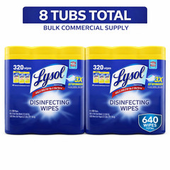 Lysol Disinfecting Wipes 640 Count 8 Tub Bulk Pack Commercial 1920090641