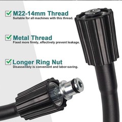 M22-14mm electric cleaning machine anti twist car wash extension cable