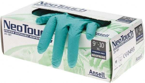 100 Pack Ansell 25-101XL Disposable Gloves, Neoprene