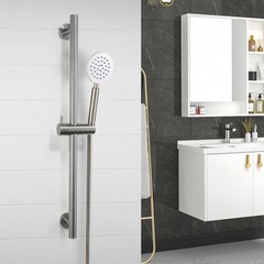 Wall Mount Bathroom Shower Slide Bar with Adjustable Hand Shower Ho… Fast Ship