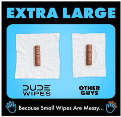 DUDE Wipes Flushable Wipes Unscented XL Adult Wet Wipes 288 Count 6 Pack