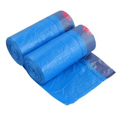 5 Gallon Small Garbage Bag, Blue Drawstring Trash Bag, 110 Counts