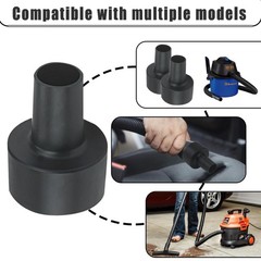 Universal Vacuum Hose Adapter 2-1/2 to 1-1/4 Inch Black Shop Vac Connector