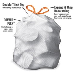 Member’s Mark Power Flex 13-Gallon Tall Kitchen Trash Bags, Lavender, 200 ct
