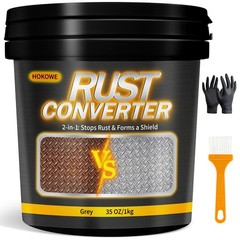 Rust Converter & Metal Primer 35oz Gray – Heat Resistant Inhibitor for