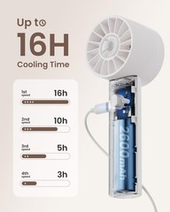 Portable Mini Handheld Turbo Fan, 4 Speed High Velocity Personal Cooling Devi…