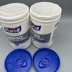 LOT OF 2 PURELL Disinfecting Cleaning Wipes – White 934206CT 1-Ply