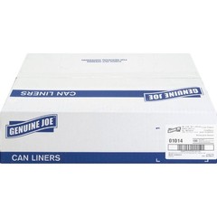 Genuine Joe GJO01014 Clear Trash Can Liners 60 Gal 58×38 0.80 Mil