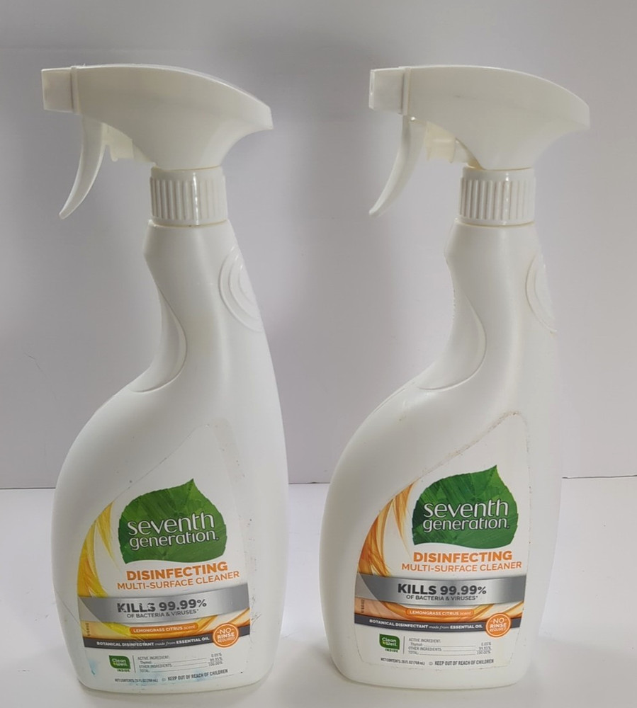 2 Seventh Generation Disinfecting Surface Cleaner 26 oz. Lemongrass Citrus