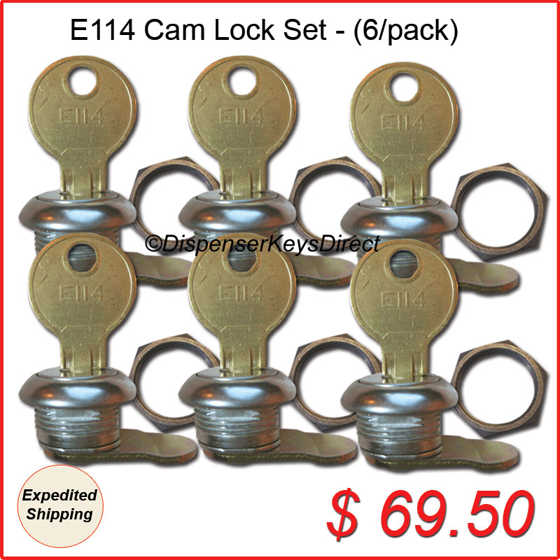 ASI – E114 Cam Lock Set “#L-001” – (6/pack.)