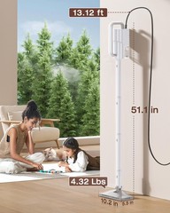 10-in-1 Steam Mop with Detachable Handheld Steamer,350ml Tank, 10s Heat-Up, 2…