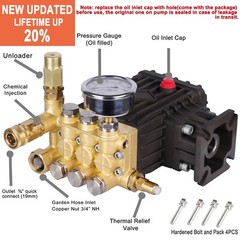 Pressure Washer Pump Power Washer Pump 3/4″ Horizontal 3000 PSI 3.5 GPM