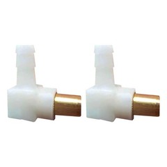 Pack of 2, 493496 Carburetor Fuel Fitting Elbow Carb Hose 3/8 Inch, White