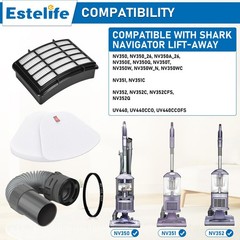 Vacuum Hose Filter Replacement Part for Shark Navigator Lift Black, white