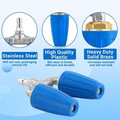 EZALOR Dual Turbo Nozzle Pressure Washer, 360°Rotating 1/4 inch